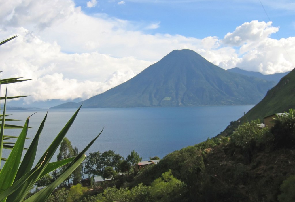 View of Lake Atitlan in Guatemala.