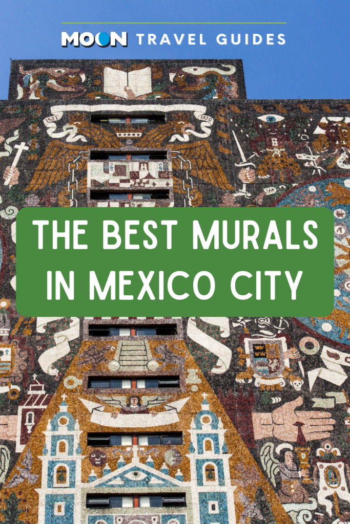 Image of mural on brick building with text The Best Murals in Mexico City