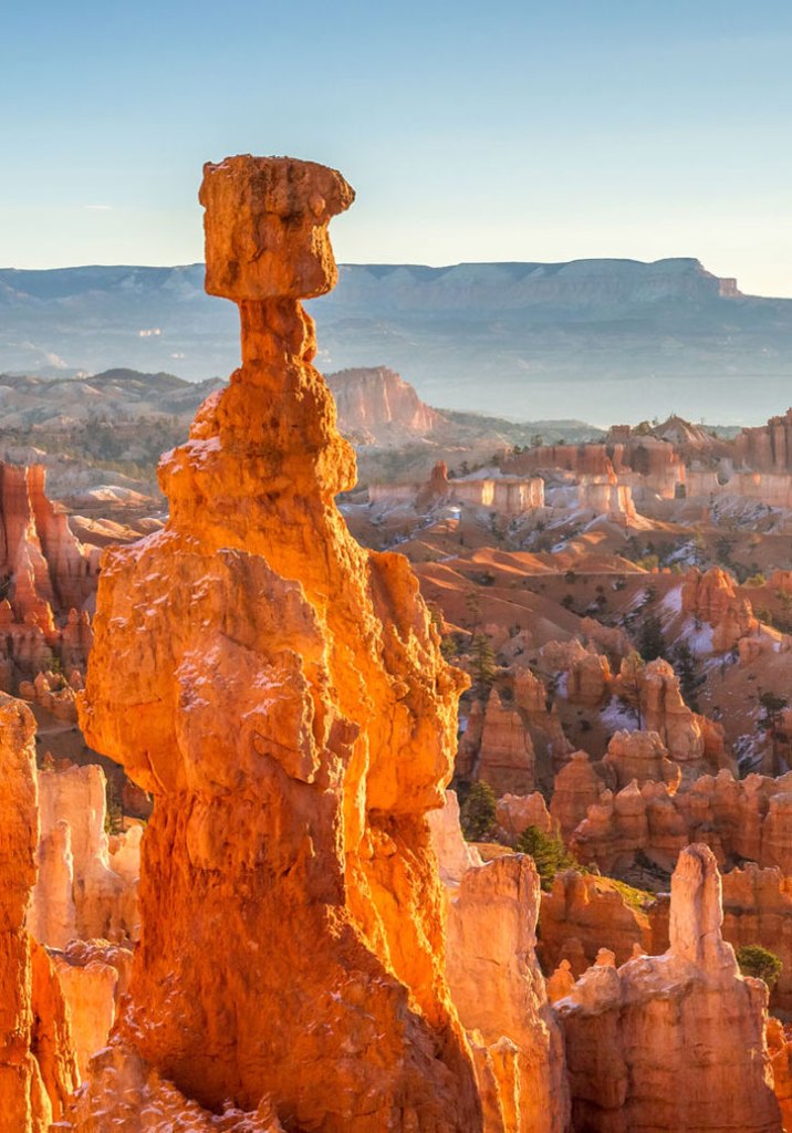 Thor's Hammer, a large hoodoo, bathed in early morning light