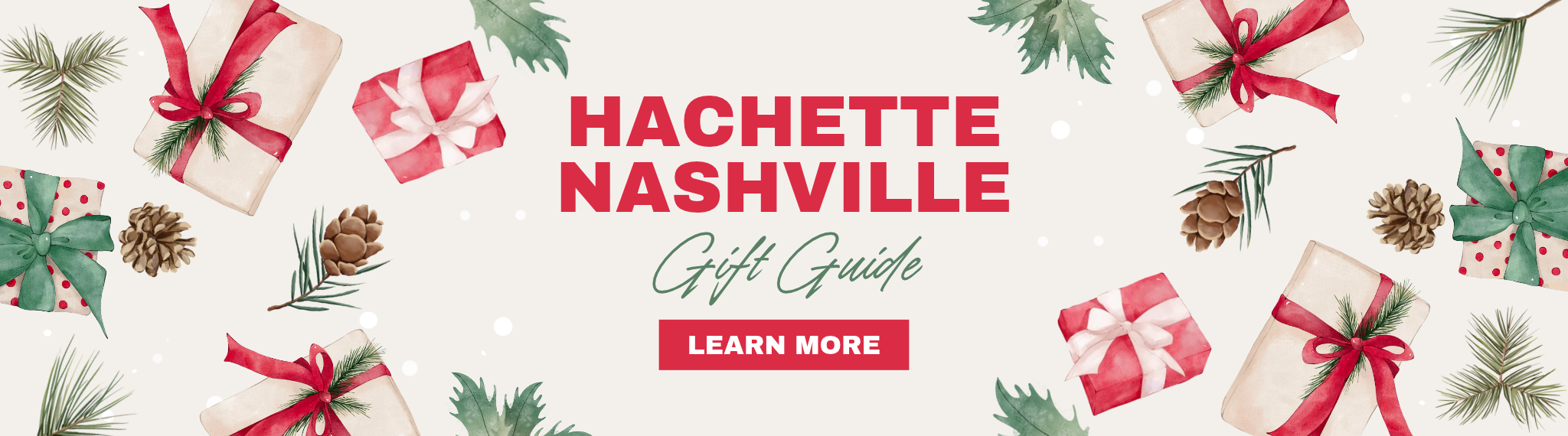 Banner promoting the Hachette Nashville Gift Guide