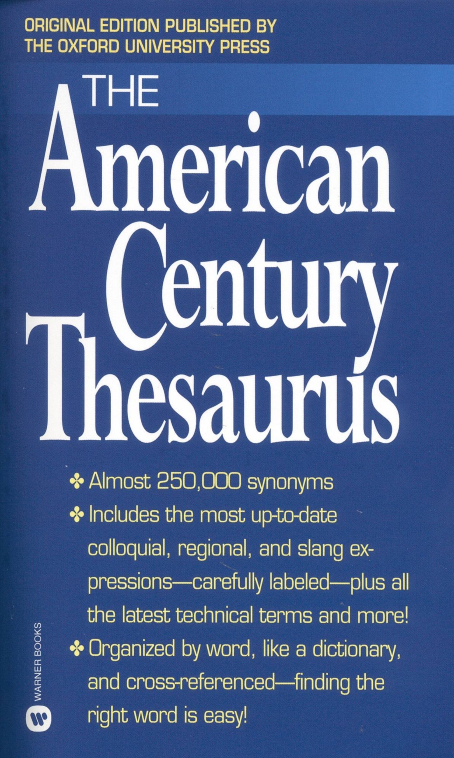 The American Century Thesaurus by Laurence Urdang Hachette Book Group