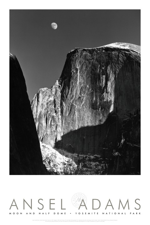 Moon and Half Dome, Yosemite National Park, California, 1960