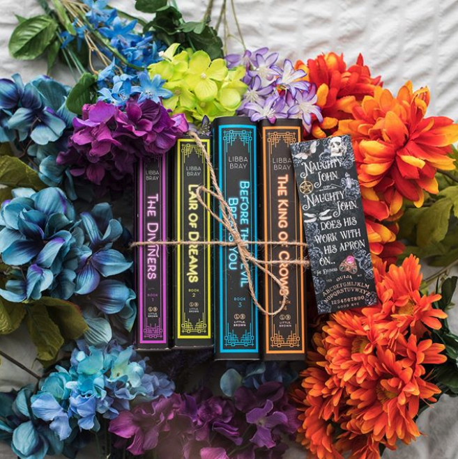 NOVL - Instagram image of book spines for The Diviners series by Libba Bray
