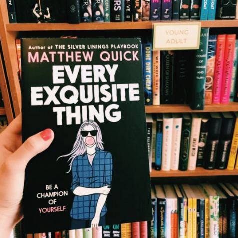 Instagram image of the book "Every Exquisite Thing" by Matthew Quick