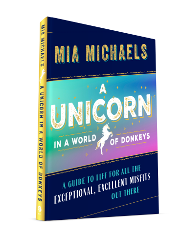 3D Rendering of A Unicorn in a World of Donkeys Cover