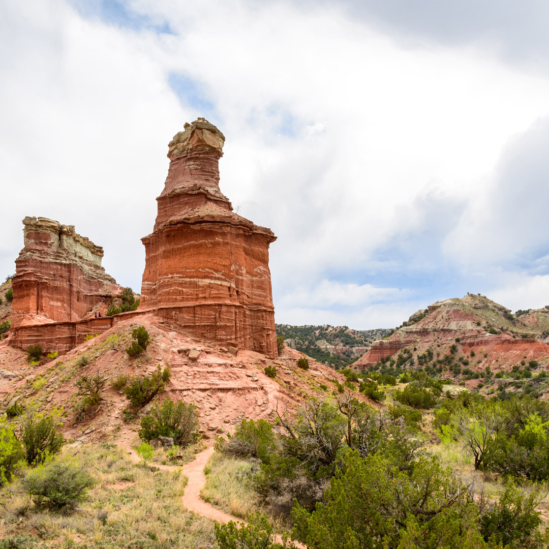 red rock formation in a state park in Texas