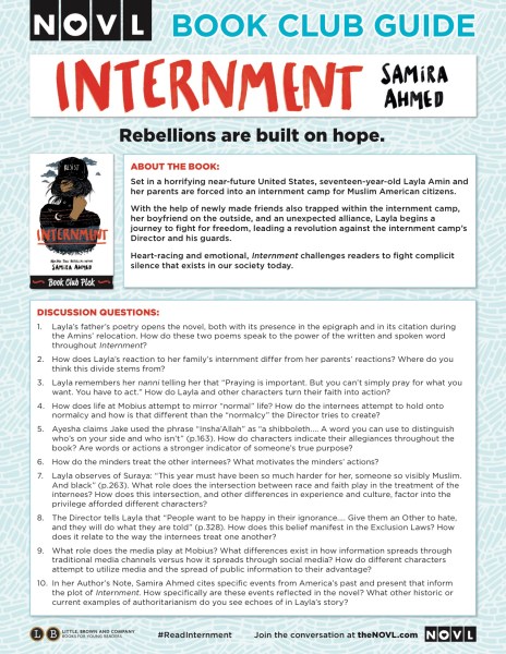 NOVL Book Club Guide Thumbnail - Internment