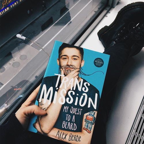 NOVL - Instagram image of book cover for 'Trans Mission' by Alex Bertie