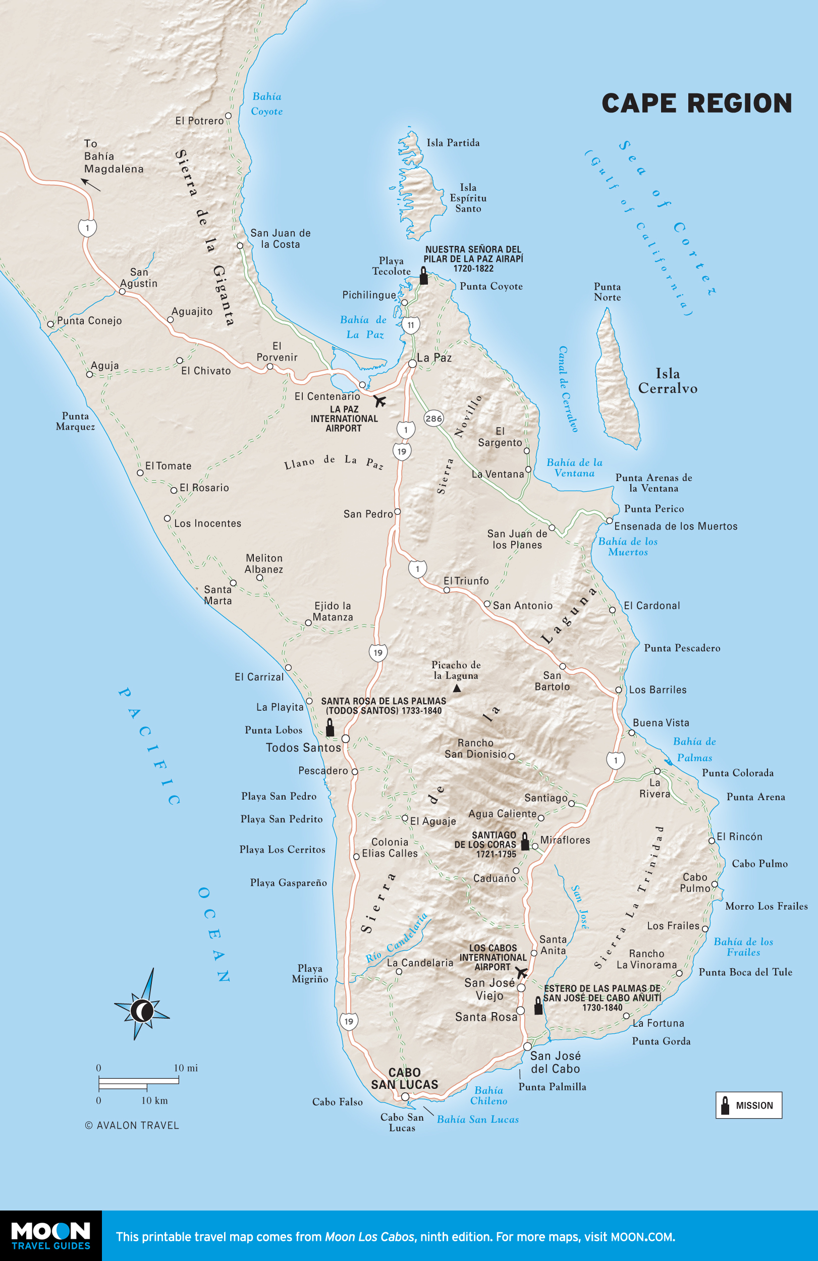 Todos Santos Driving Map