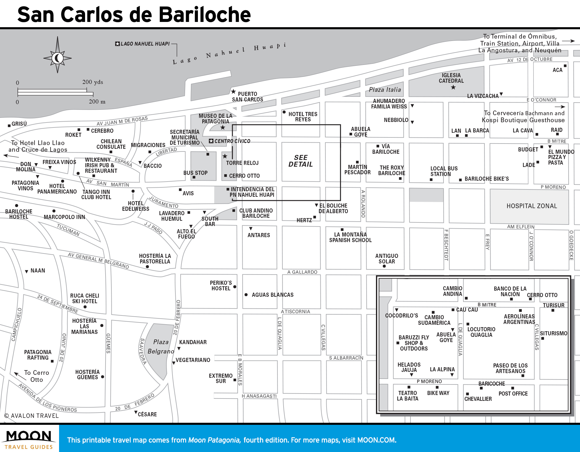 San Carlos de Bariloche map, Argentina
