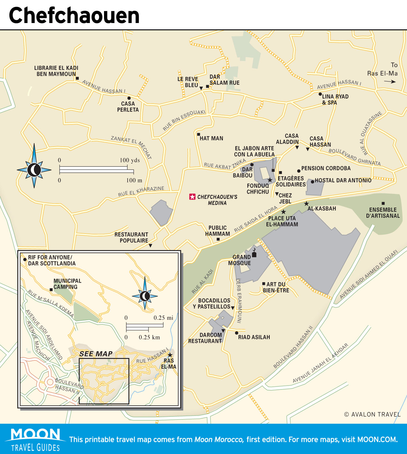 Travel map of Chefchaouen