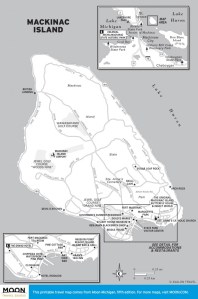 Travel map of Mackinac Island
