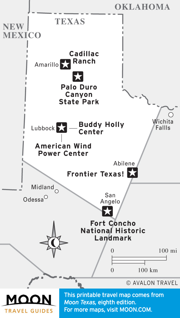 Map of Texas Panhandle Highlights