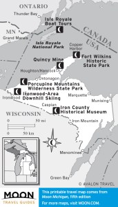 travel map of michigan's upper peninsula