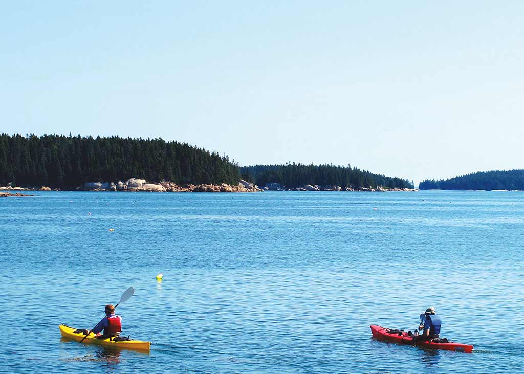 Sea kayakers favor Deer Isle's craggy coastline