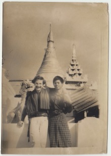 Bill Dalton in front of the Shwedagon Pagoda in Burma.