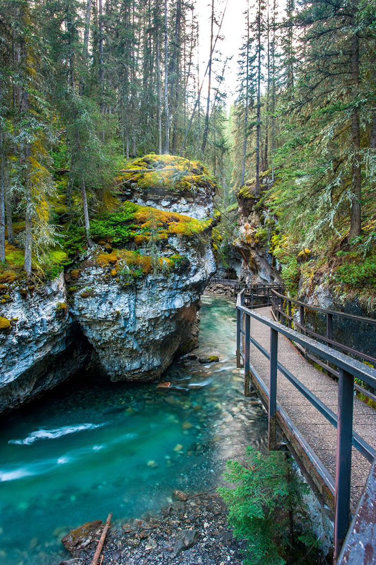 Johnston Canyon in Banff National Park. 