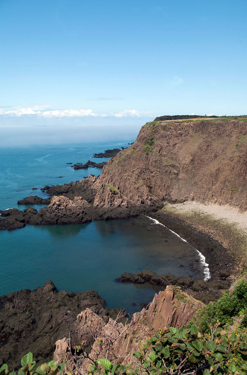 Cliffs on the southern head of Grand Manan Island in New Brunswick. 