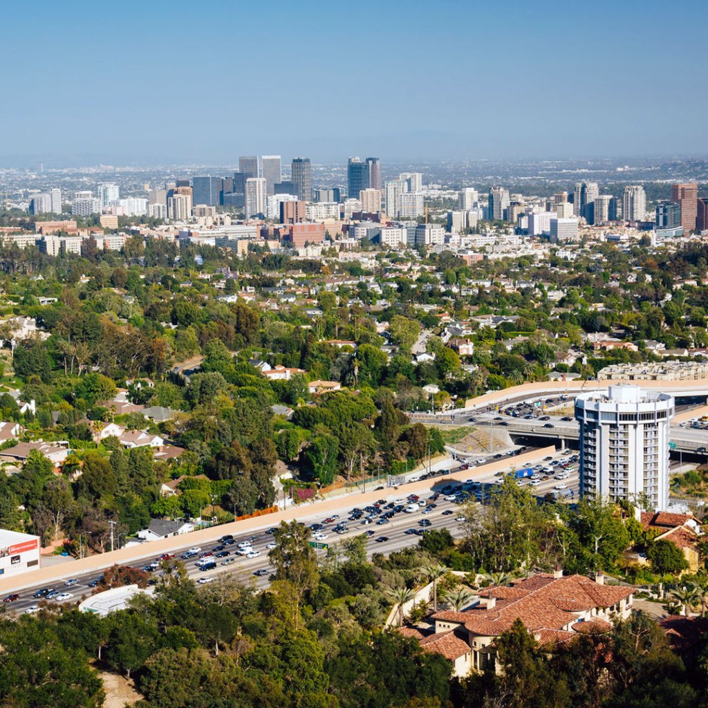 view from atop the getty center in los angeles