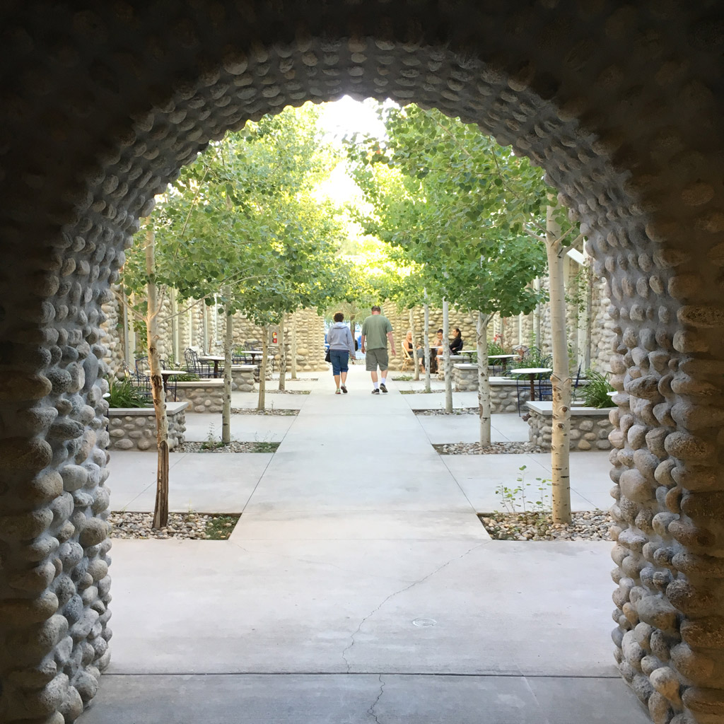 courtyard at Surf Chateau in Buena Vista, Colorado