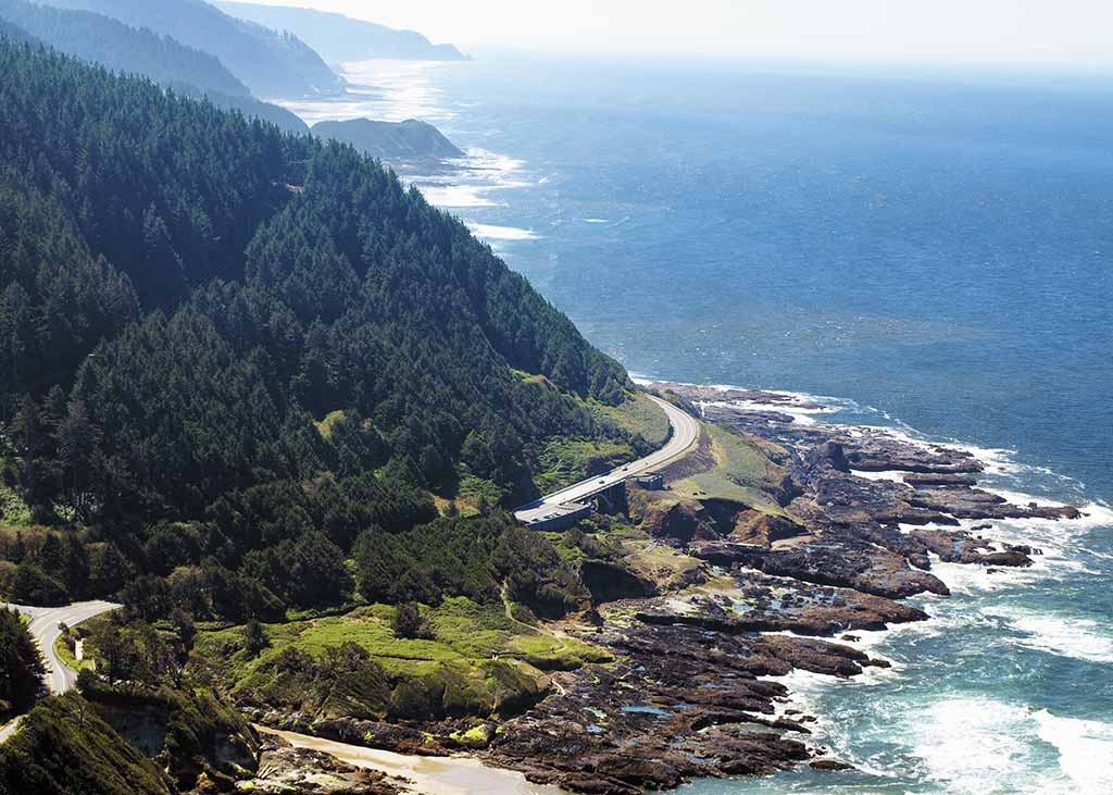 The view from atop Cape Perpetua. Photo © W.C. McRae.