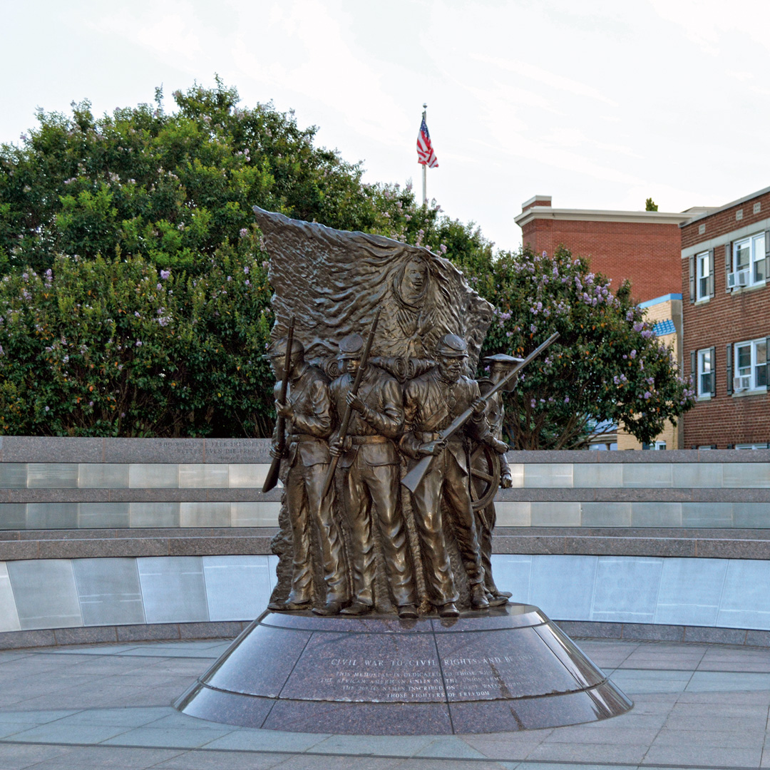 African American Civil War Memorial statue in Washington DC