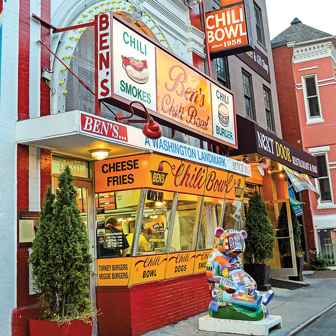 storefront of ben's chili bowl in Washington DC