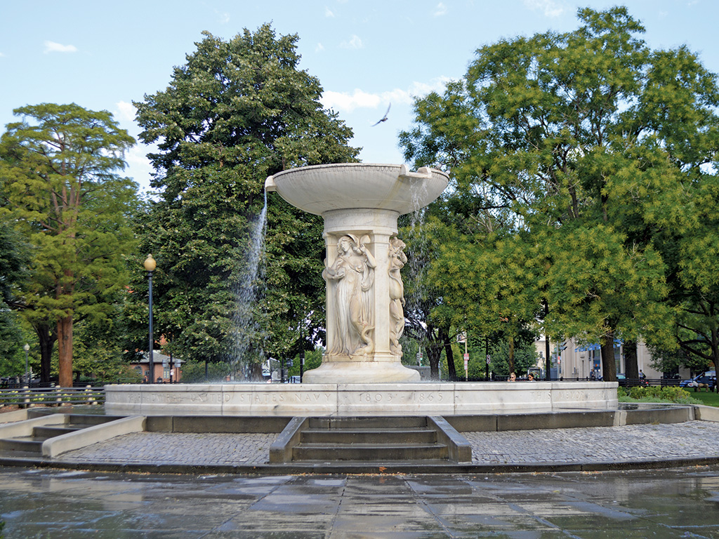 fountain in DC's Dupont Circle