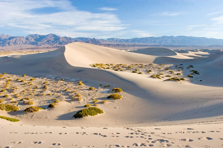Sand dunes in Death Valley, California.