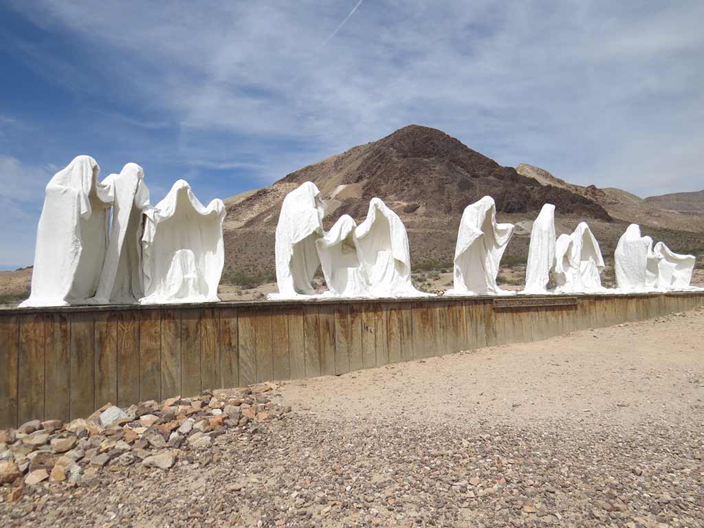 Ghostly plaster figures in Death Valley