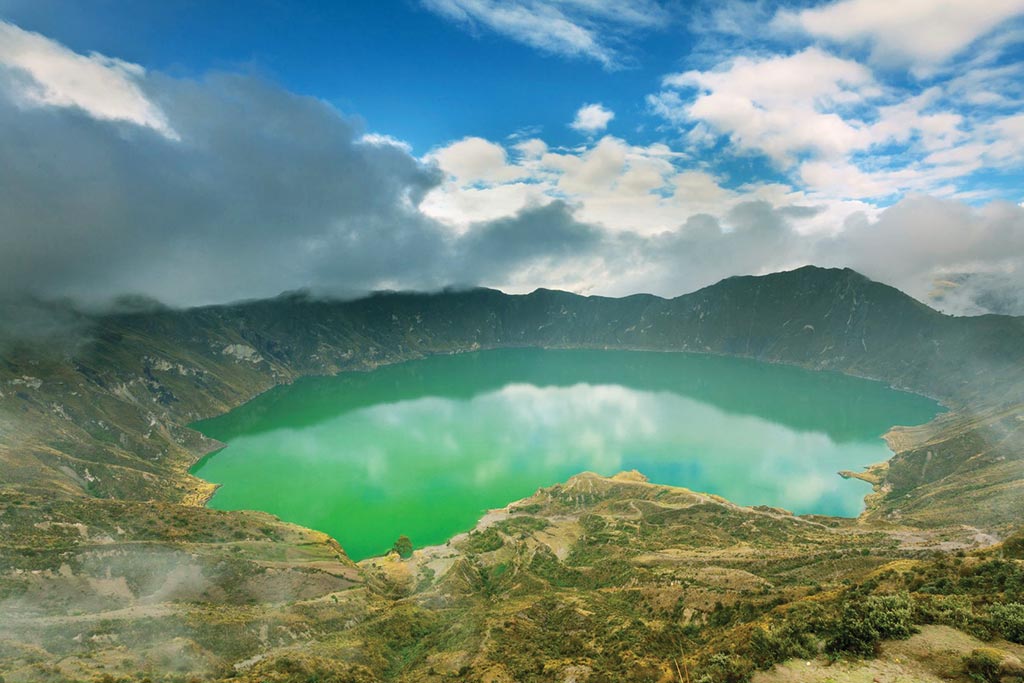 Laguna Quilotoa formed in an ancient volcano crater. Photo © ammit/123rf.