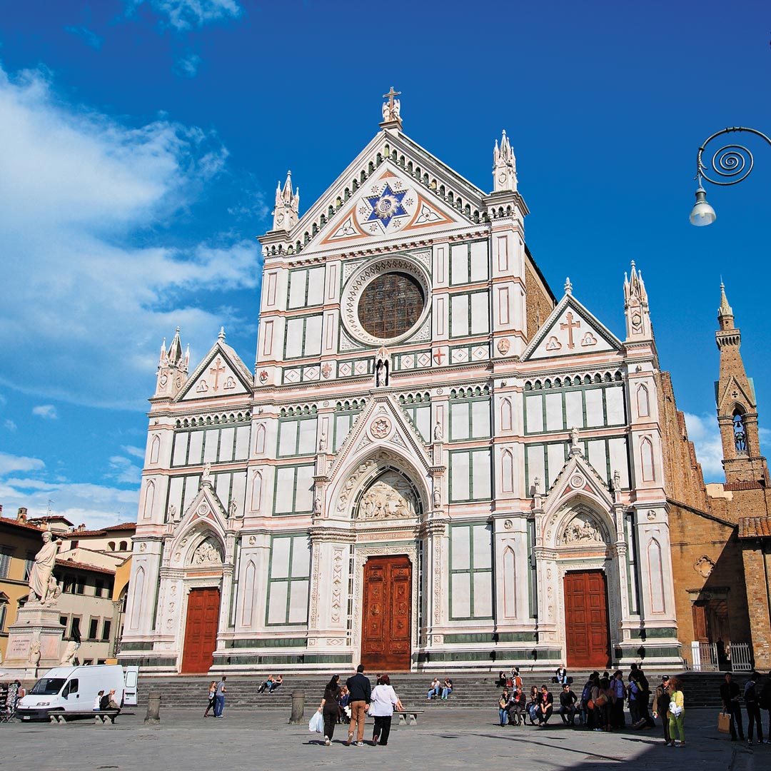 front of basilica of santa croce