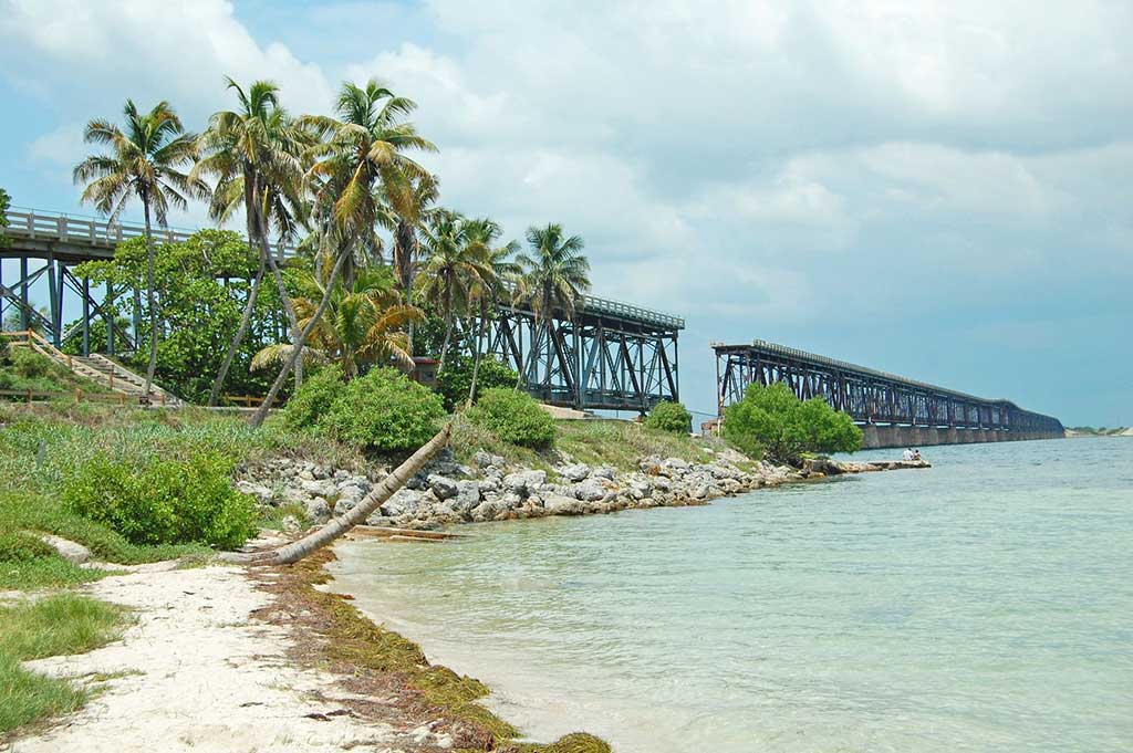 View of the Flagler Railway and Bridge at Bahia Honda State Park