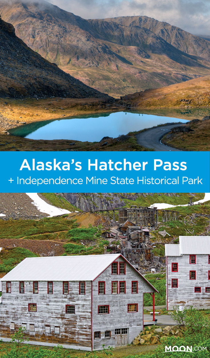 pinterest graphic depicting Hatcher Pass in Alaska