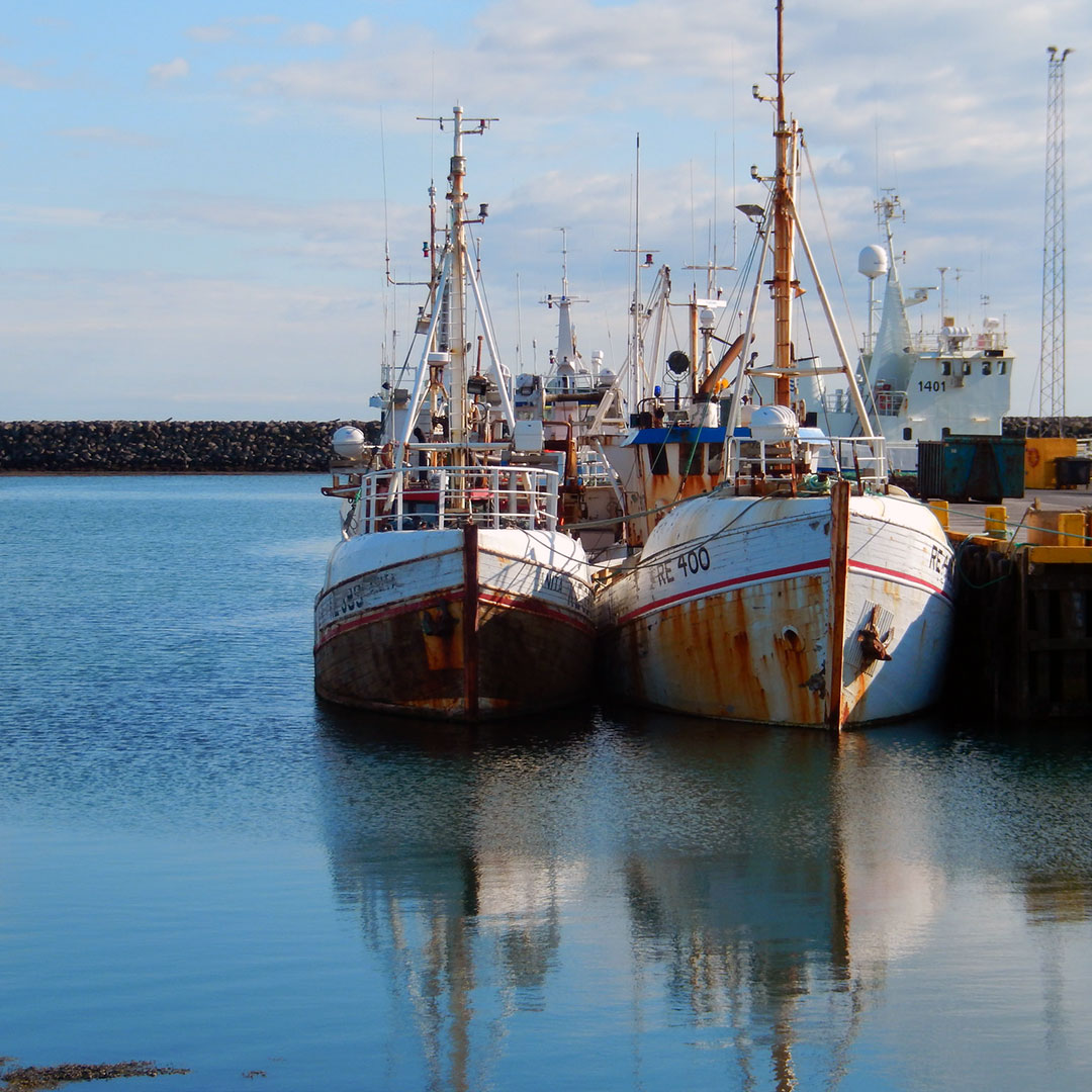 Fishing boats in Grindavík Iceland