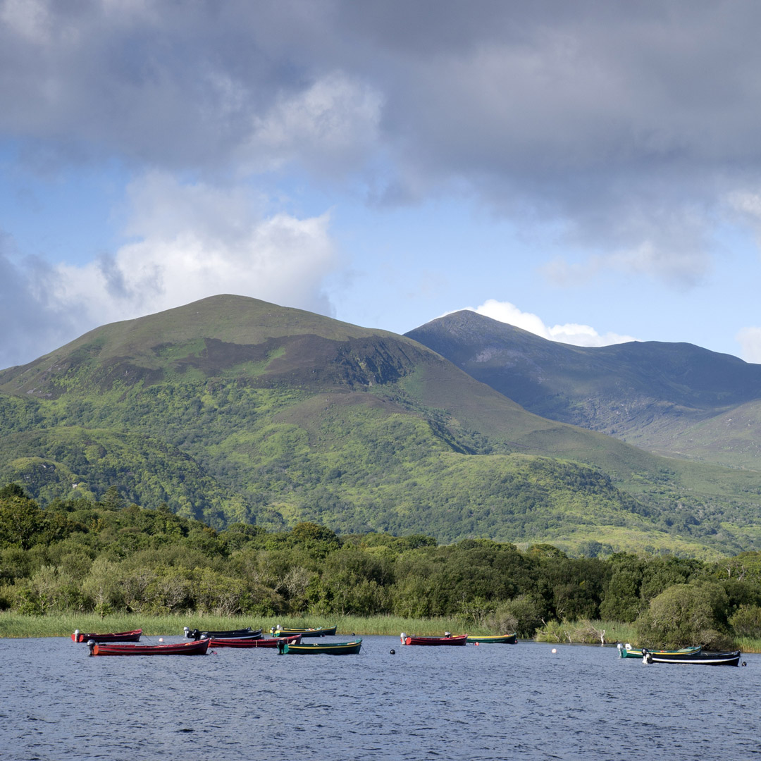 boats on lower lake in Killarney National Park