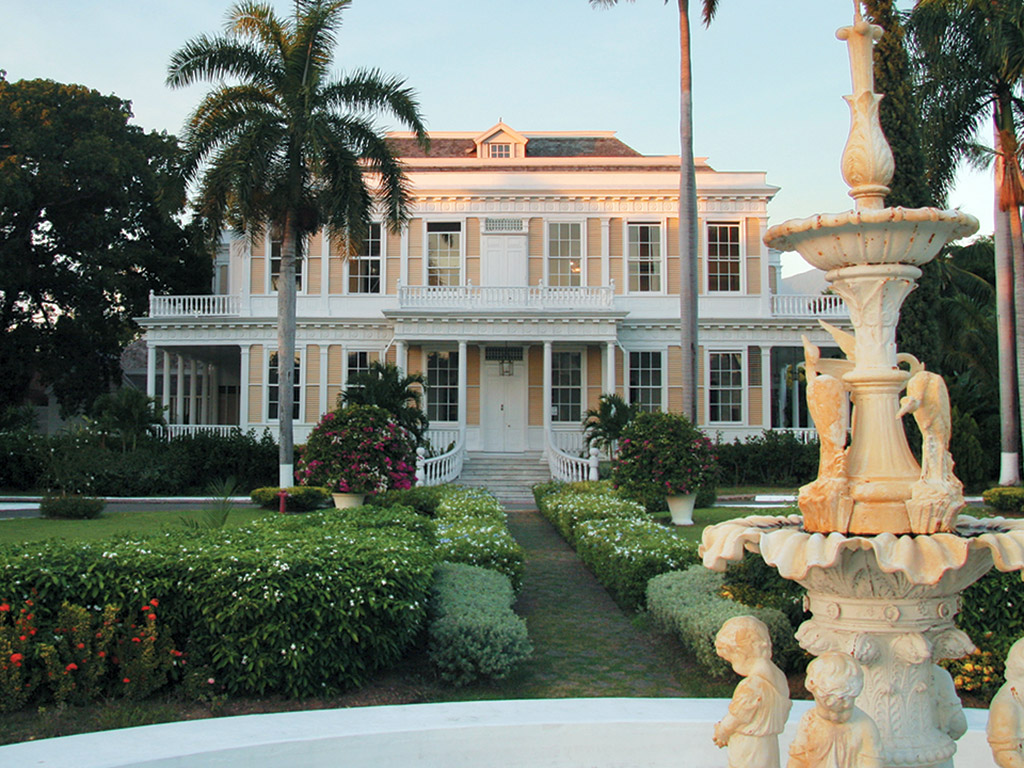 front view of Devon House in Kingston, Jamaica