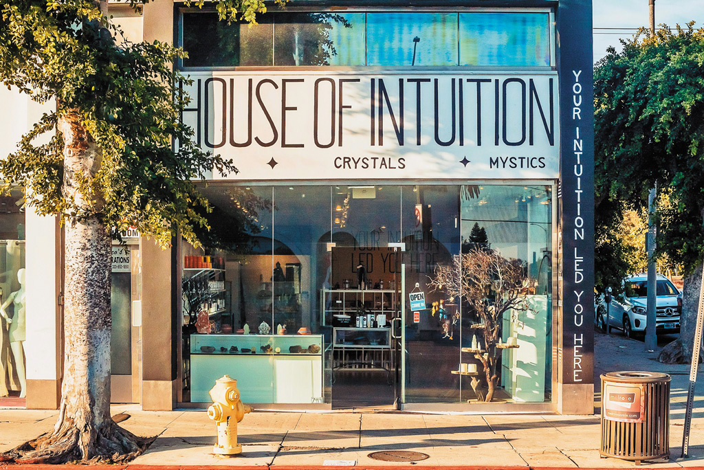 storefront of a metaphysical accessories store in Los Angeles's Melrose neighborhood