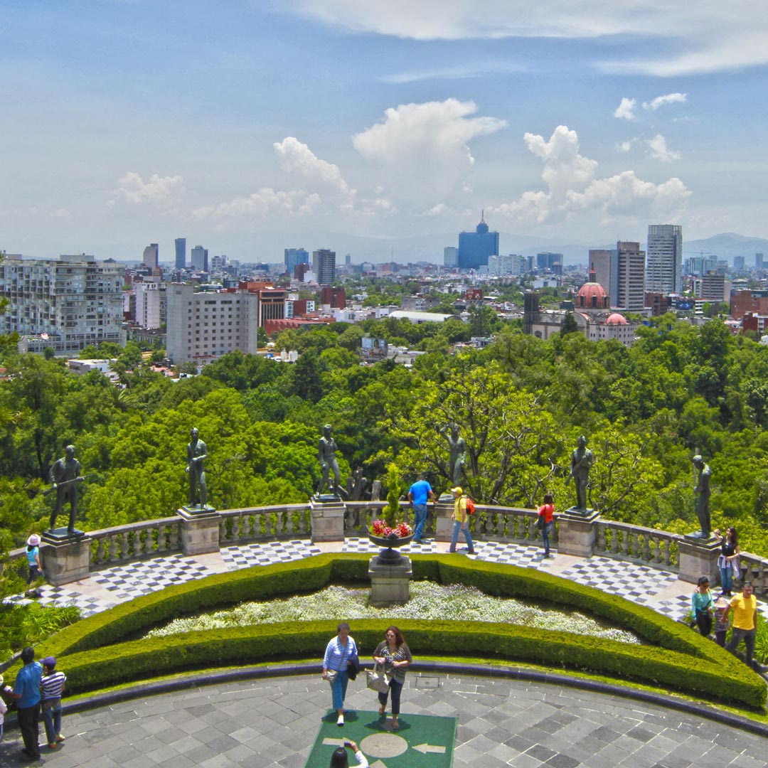 aerial view of mexico city from castillo de chapultepec
