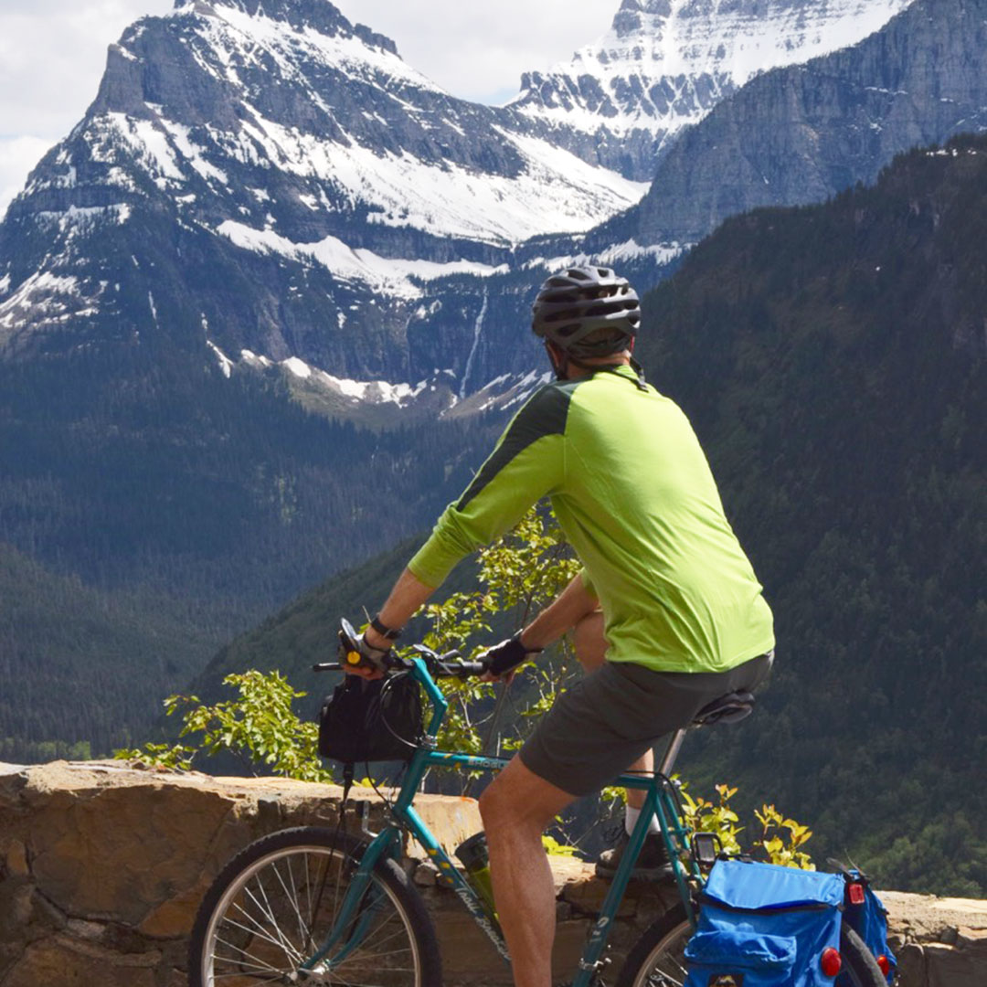 In summer, early or late daylight hours offer riding with fewer cars on the road. 