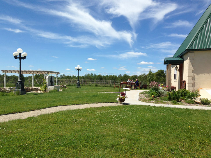 Outdoor seating at Northern Sun Winery on Michigan's Upper Peninsula.