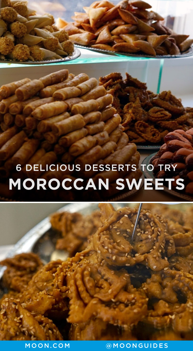Moroccan desserts Pinterest graphic