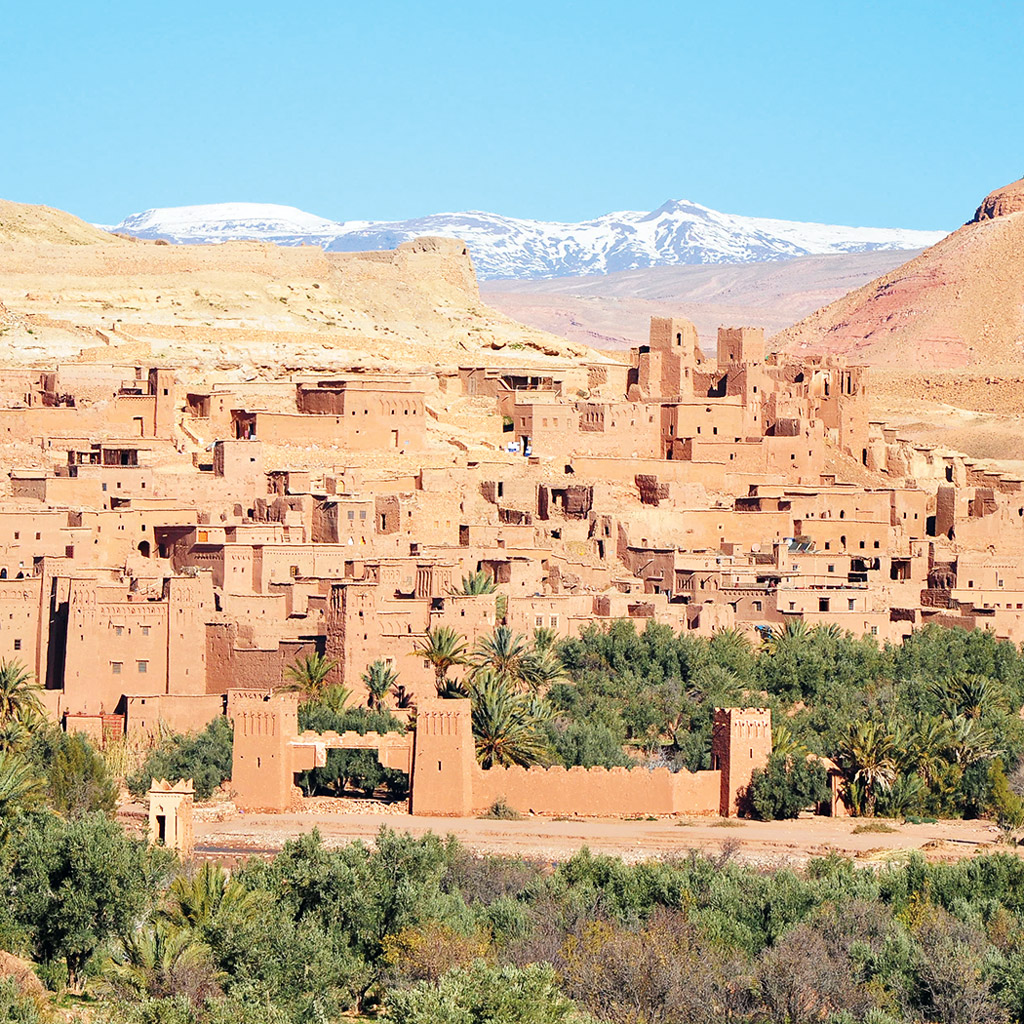aerial view of ait ben haddou in Ouazazate, Morocco