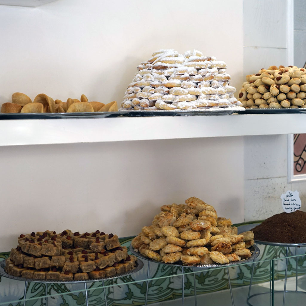 Moroccan desserts on display