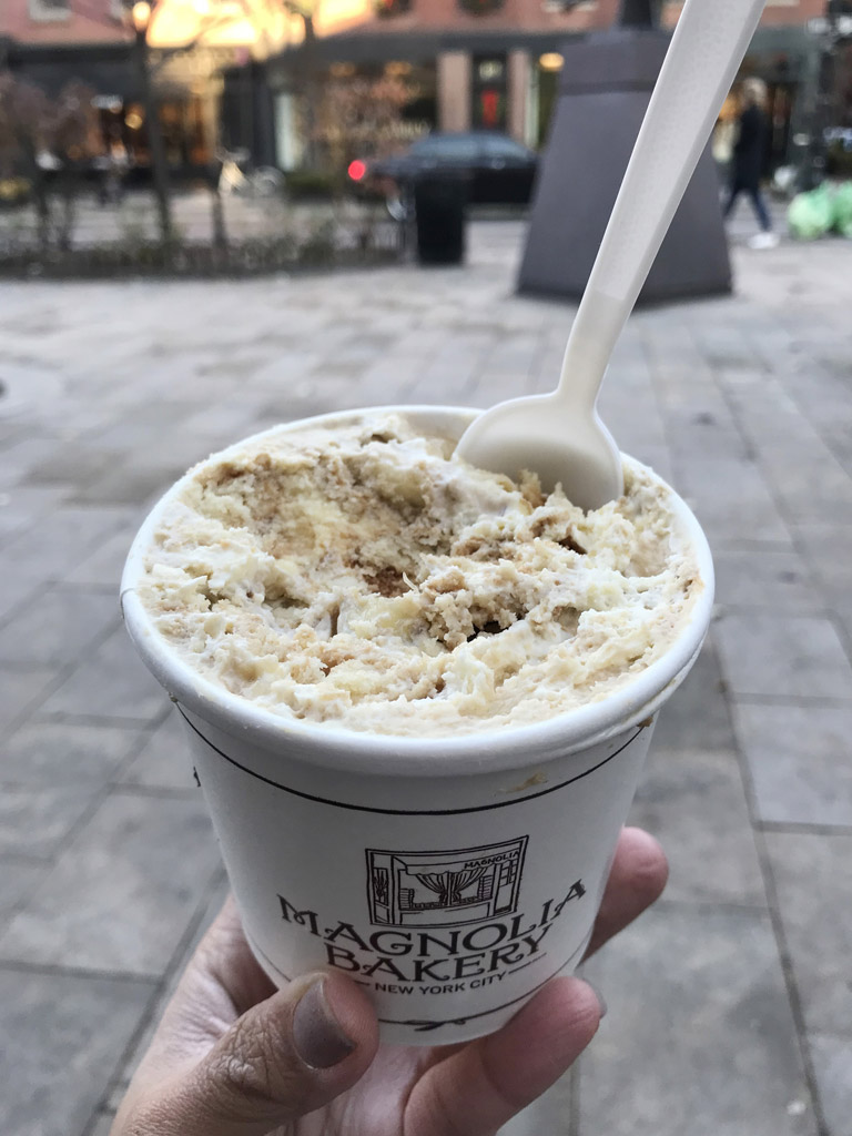 banana pudding from Magnolia Bakery in new york city