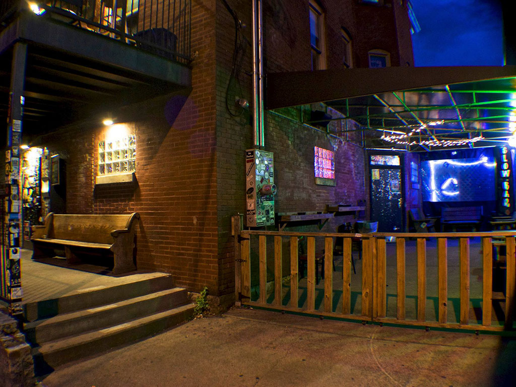 exterior view of the live music venue The Basement in Nashville