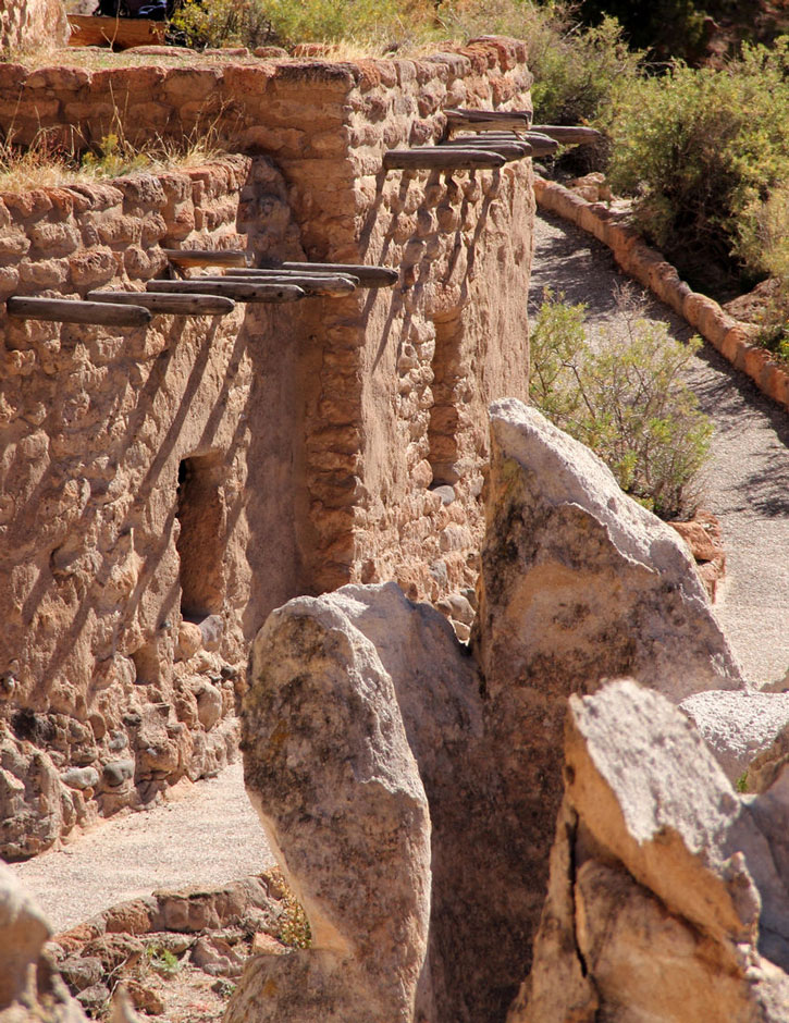 side view of talus house pueblo ruins