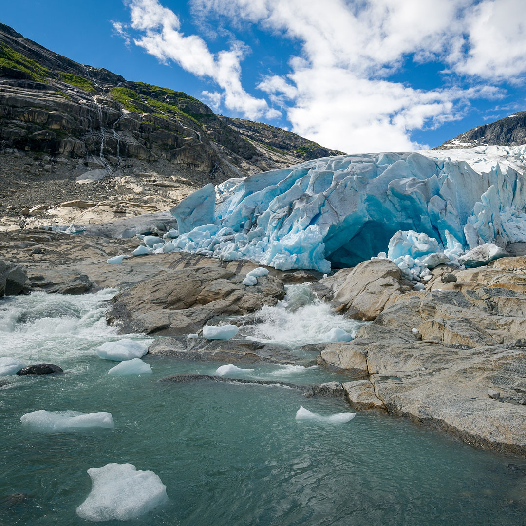 melting glacier in Norway