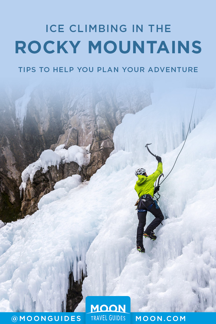 Rocky Mountain National Park Ice Climbing Pinterest graphic