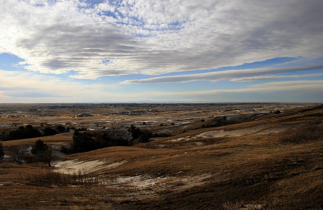 View from the Sage Creek Basin Overlook in Badlands National Park. 